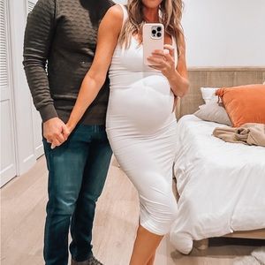 Hatch maternity maxi white dress size S